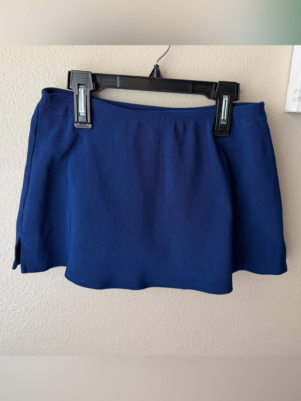 Lands’ End Women’s Swim Skirt Navy Blue Size 6 Pull-On Ribbed